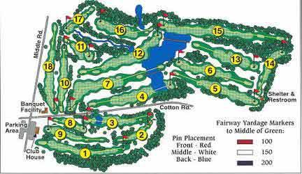 Course Layout Whispering Pines Golf Course